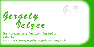 gergely velzer business card